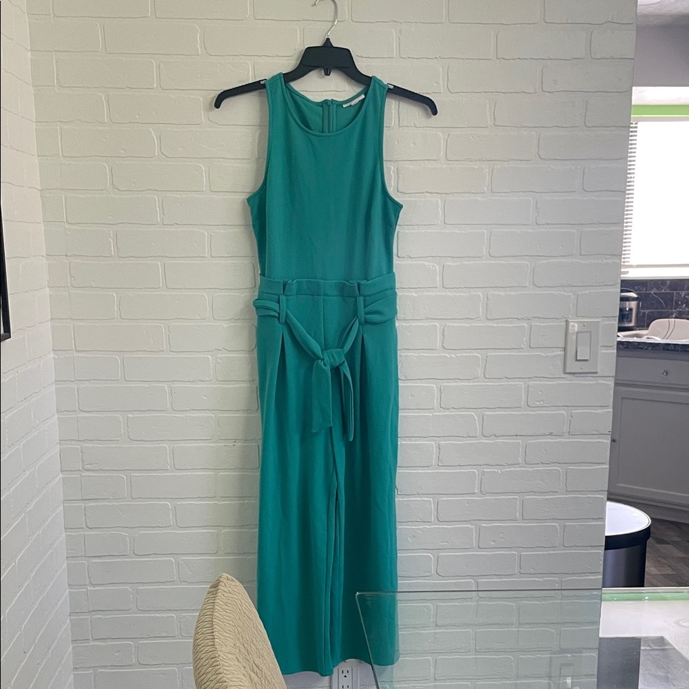Bar III Teal Sleeveless Jumpsuit